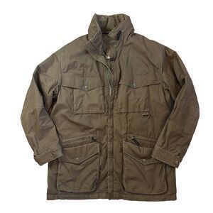 The Territory‎ Ahead Men's L Field Jacket Coat Green Lined Hidden Hoodie Casual